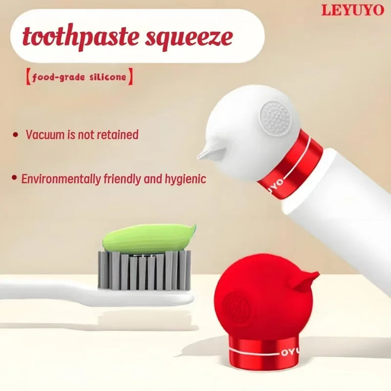 Vacuum Toothpaste Tube Squeezer Efficient and Hassle-Free Silicone Toothpaste Pump Dispenser Toothpaste Cap Bathroom Supplies - AMULET RING STORE