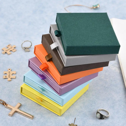 Thicken Paper Drawer Jewelry Box Greeting Card for Necklace Bracelet Ring Gift Display Case Jewelry Packaging Boxes Wholesale - AMULET RING STORE