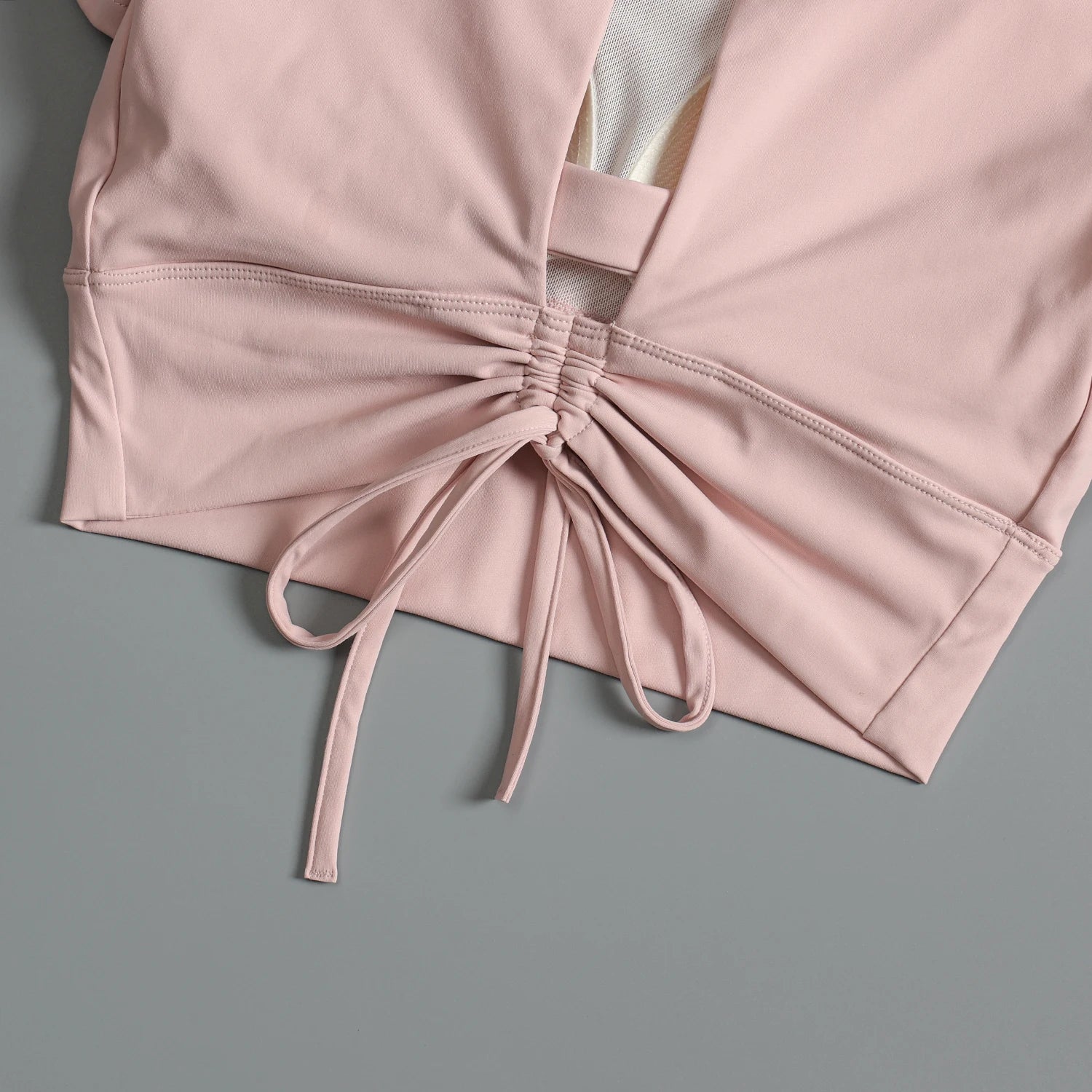 Yoga suit with chest pad sports beauty back fashionable quick-drying short-sleeved T-shirt running Pilates training fitness - AMULET RING STORE