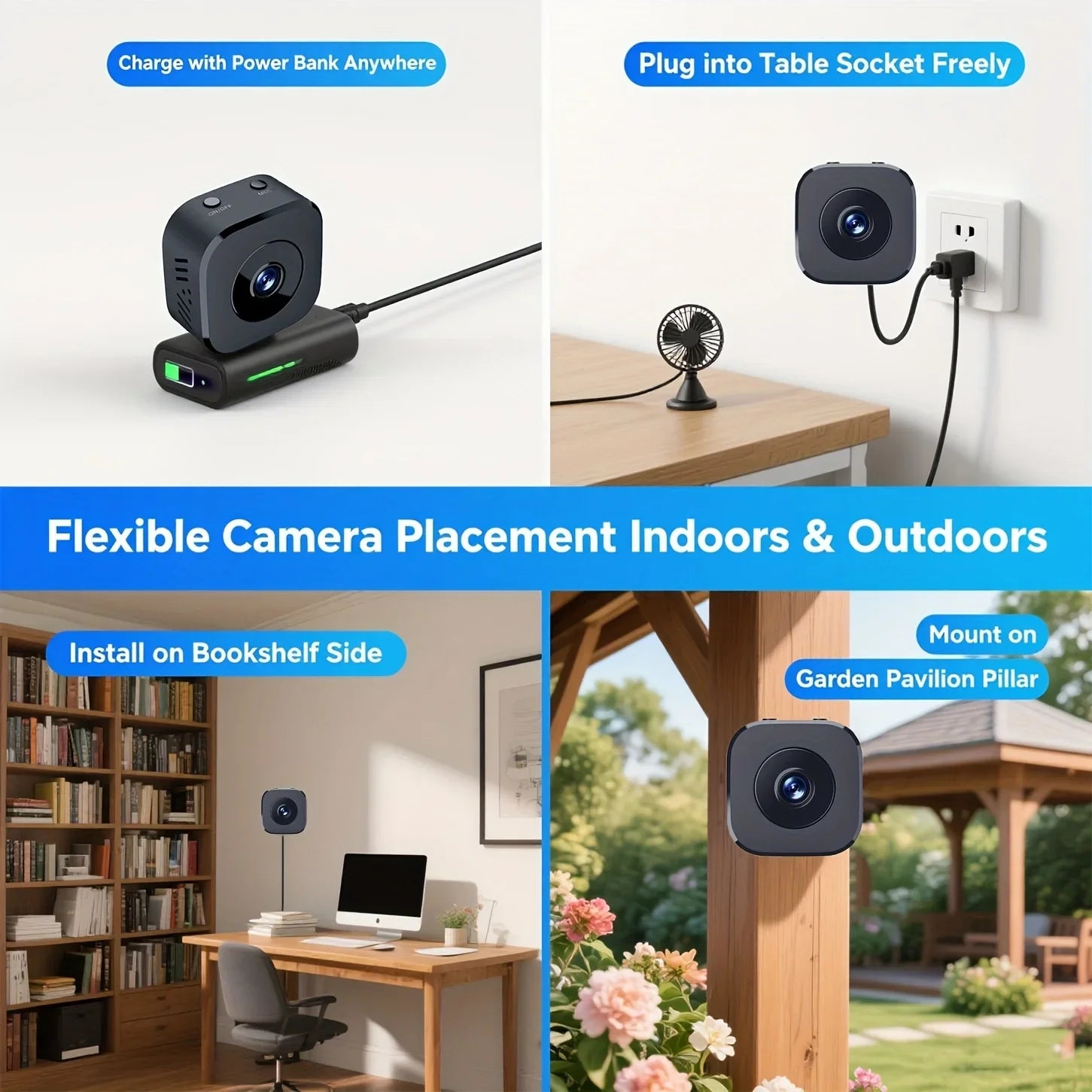 1920 * 1080P Mini HD Camera WiFi Wireless Monitoring Security Protection Remote Monitor Camcorders Video Surveillance Smart Home - AMULET RING STORE