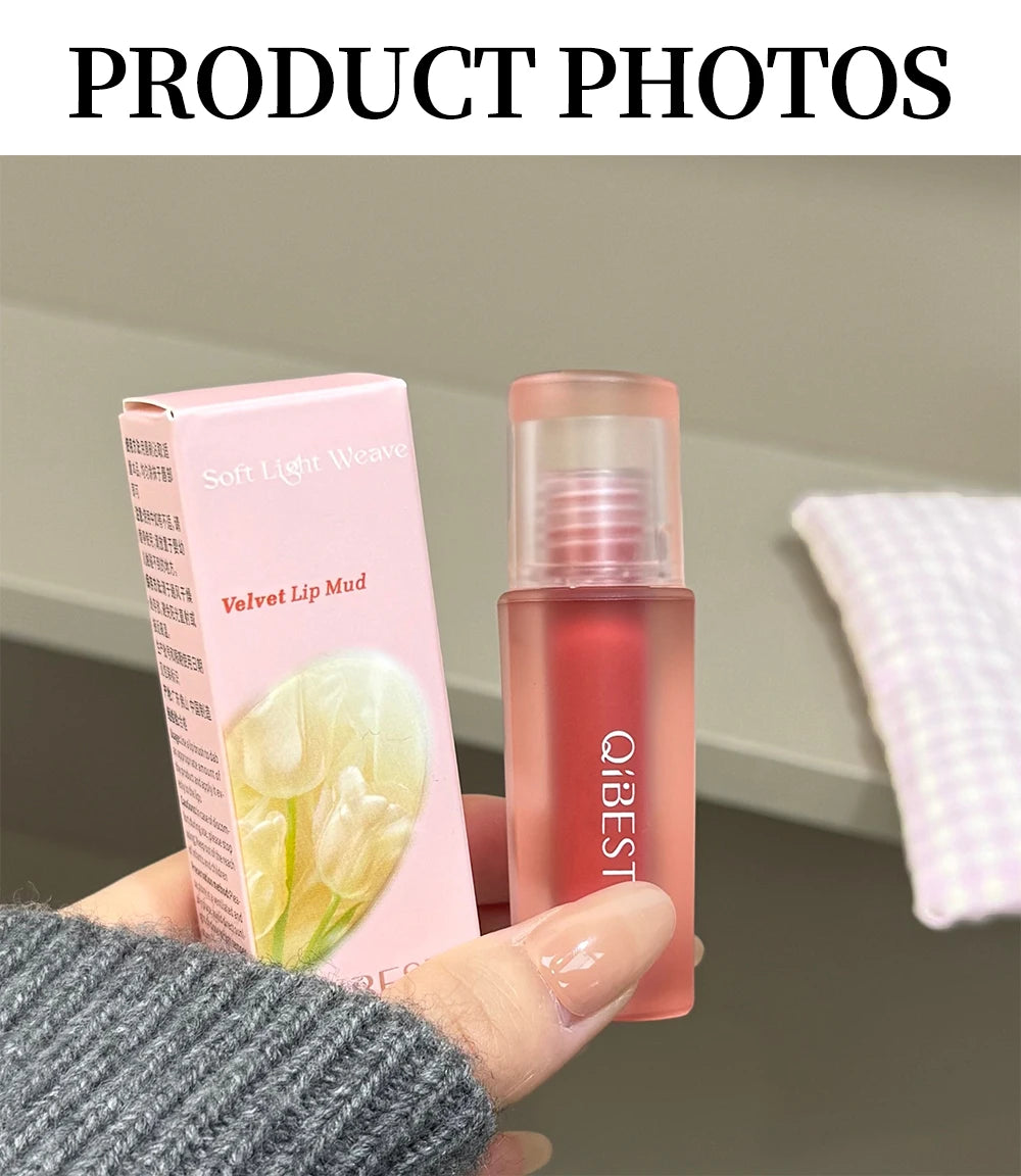 Qibest 6 Colors Velvet Matte Liquid Lipstick Long-Lasting Waterproof Lip Mud Sexy Red Lipgloss Beauty Women Cosmetics Lip Tint - AMULET RING STORE