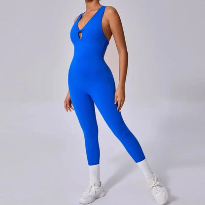 Seamless Yoga Jumpsuits Sports Fitness One-Piece Yoga Sleeveless Workout Clothes Running Sportswear Tight Training Tracksuits