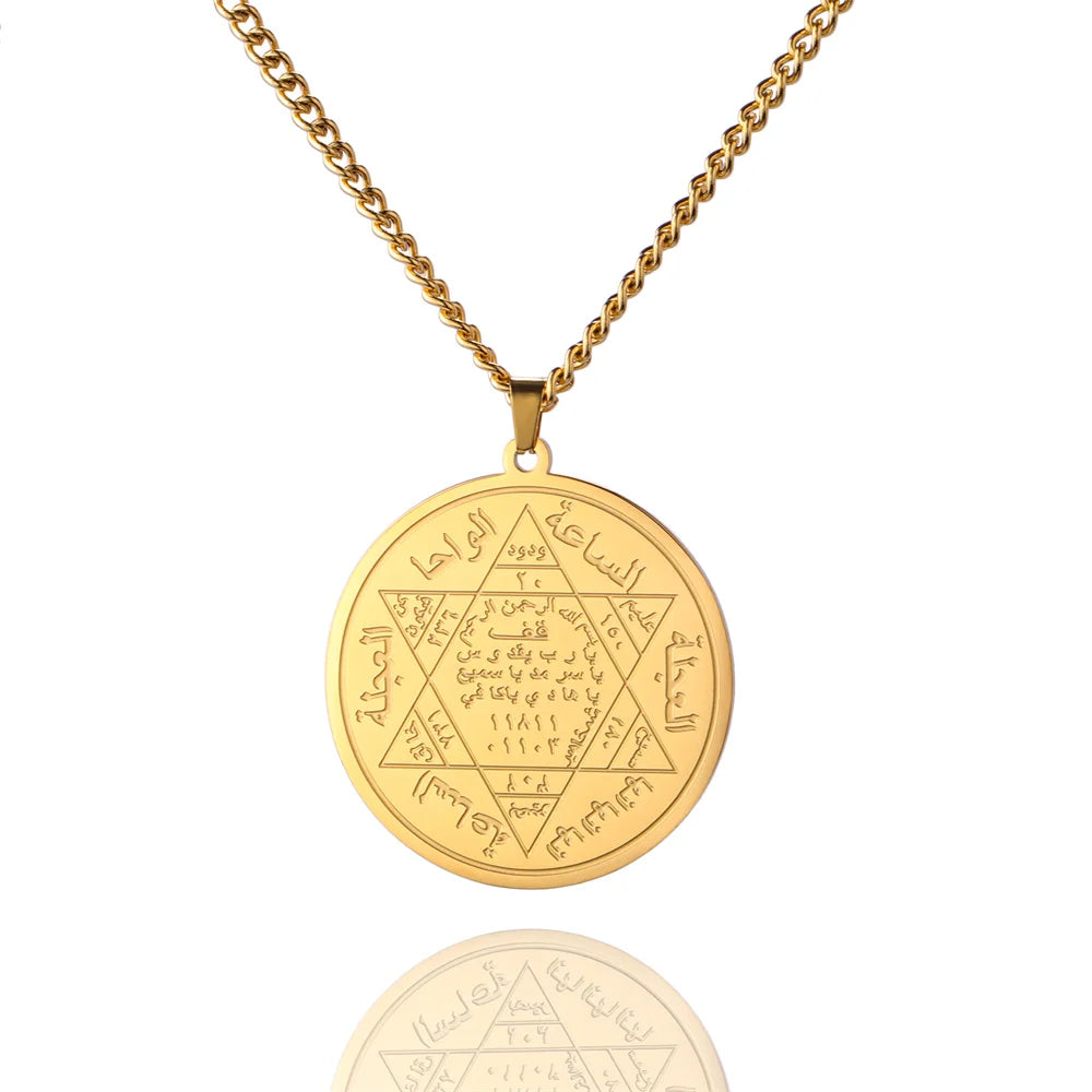 EUEAVAN Seal of Solomon Pendant Necklace