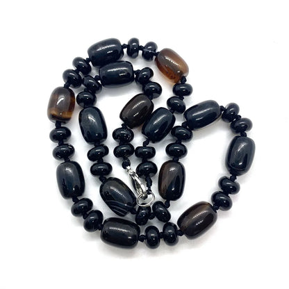 Natural Stone Malachite Lapis Lazuli Agate Necklace 10x14mm Cylindrical Beads 5x9mm Abacus Beads Ladies Necklace about 18 Inches - AMULET RING STORE