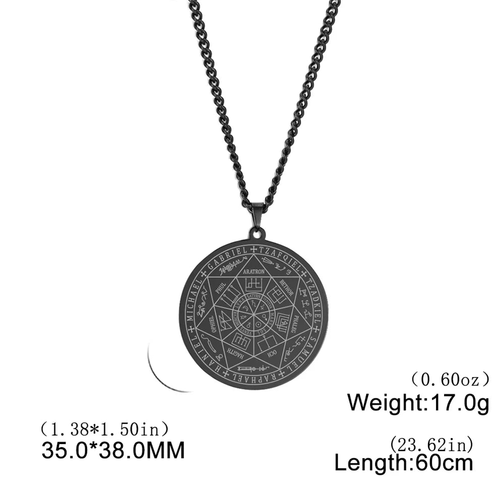 Seal of The 7 Archangels Pendant Necklaces for Men