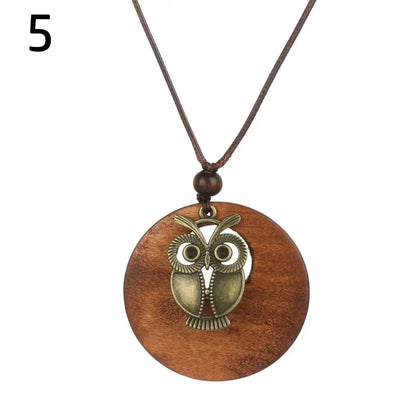 Fashion Long Sweater Pendant Chain Wooden Beaded Tassel Boho Bohemian Necklace Jewelry Nepal Wood Beads Pendant Necklace