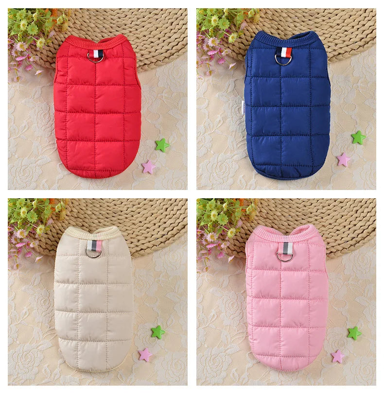 Winter Pet Cotton Jacket Warm Dog Clothes Puppy Coat For Small Medium Dogs Cats Outfit Chihuahua French Bulldog Maltese Clothing
