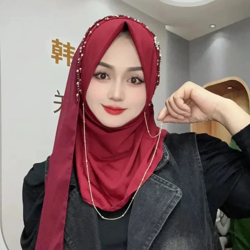 2025 Dubai Fashion School Girls Women Muslem Hijab Long Wraps - AMULET RING STORE