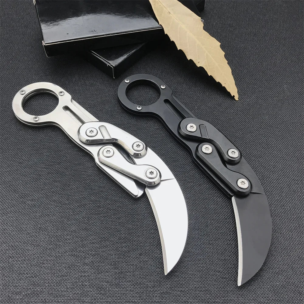 Pocket Mini Outdoor Knife All-steel Claw Mechanical Paw Knives Tactical Karambit Multi Tool EDC Portable Camping Gift for Men