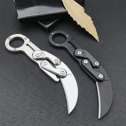 Pocket Mini Outdoor Knife All-steel Claw Mechanical Paw Knives Tactical Karambit Multi Tool EDC Portable Camping Gift for Men