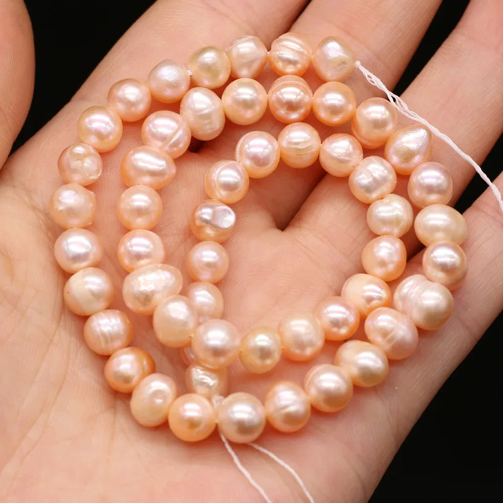 100% Natural Freshwater Pearl Beads Fine pearls Punch Loose Beads For DIY Women Elegant Bracelet Necklace Earring Jewelry Making - AMULET RING STORE