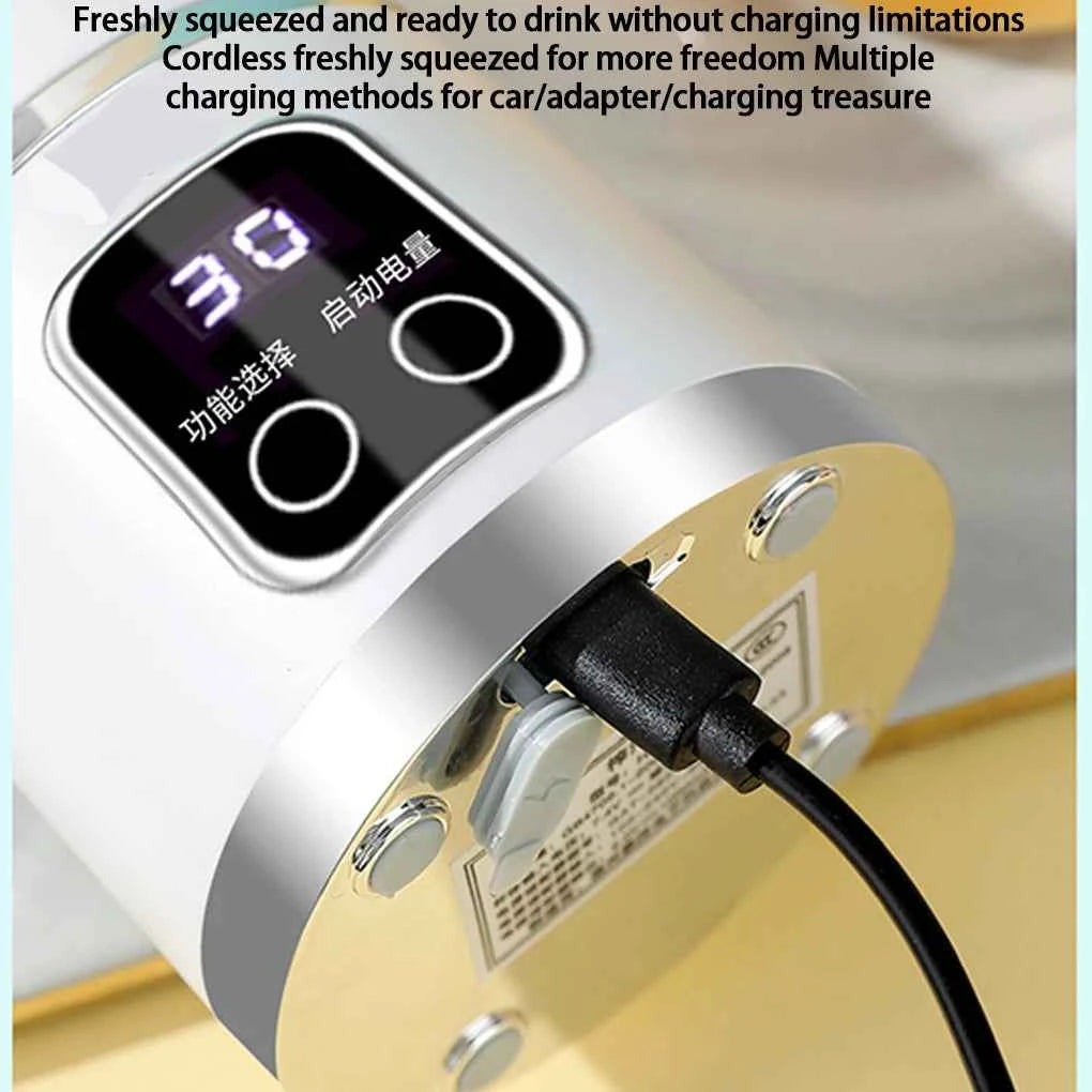 450ml Portable Electric Juicer USB Charging Mini Juicer Fruit Mixer Electric Handheld Juicer for Home Shakes and Smoothies Mixer