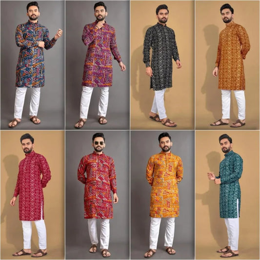 2025 Men's Clothing Stand Collar Golden Print Long Sleeve Shirt Trendy Hip Hop Casual Clothes Ethnic Style Mid-Length Top