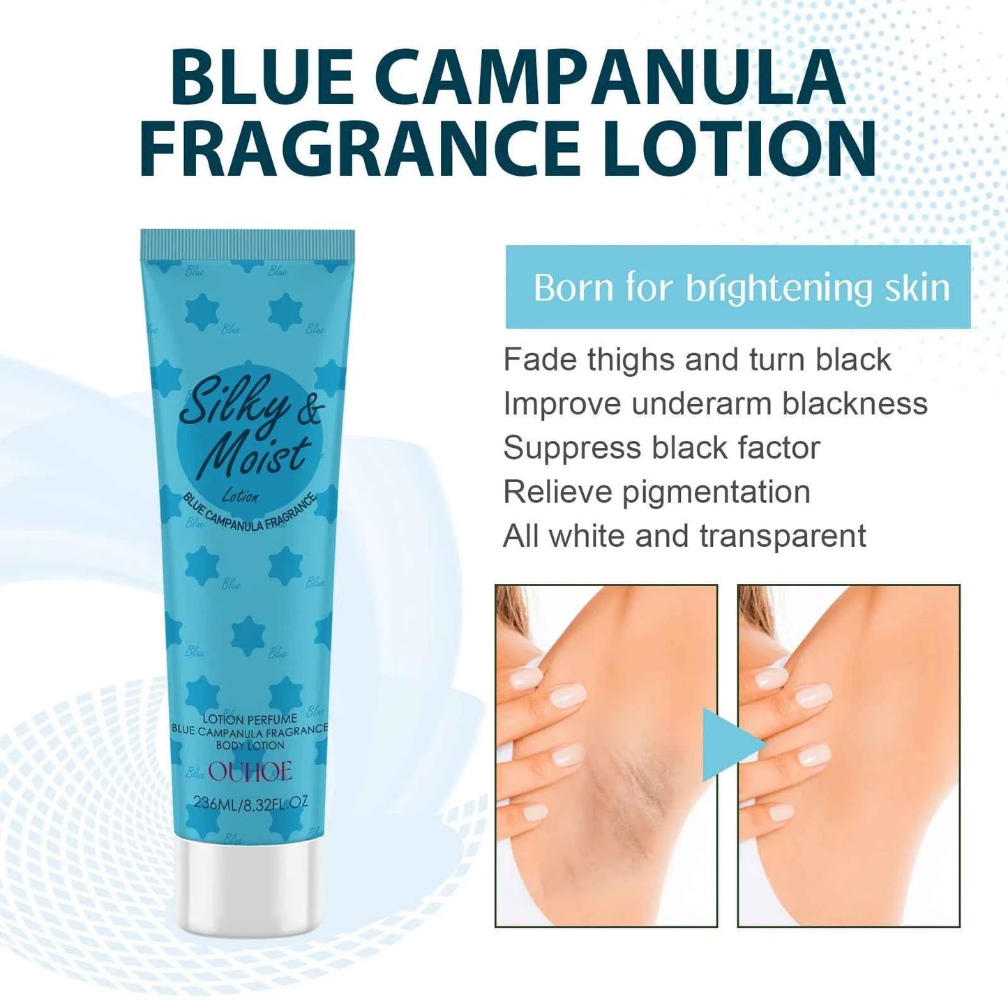 OUHOE Silky&Moist Lotion Body Lightening Armpit Knee Joint Dark Moisturizing Skin Whitening Body Beauty Care