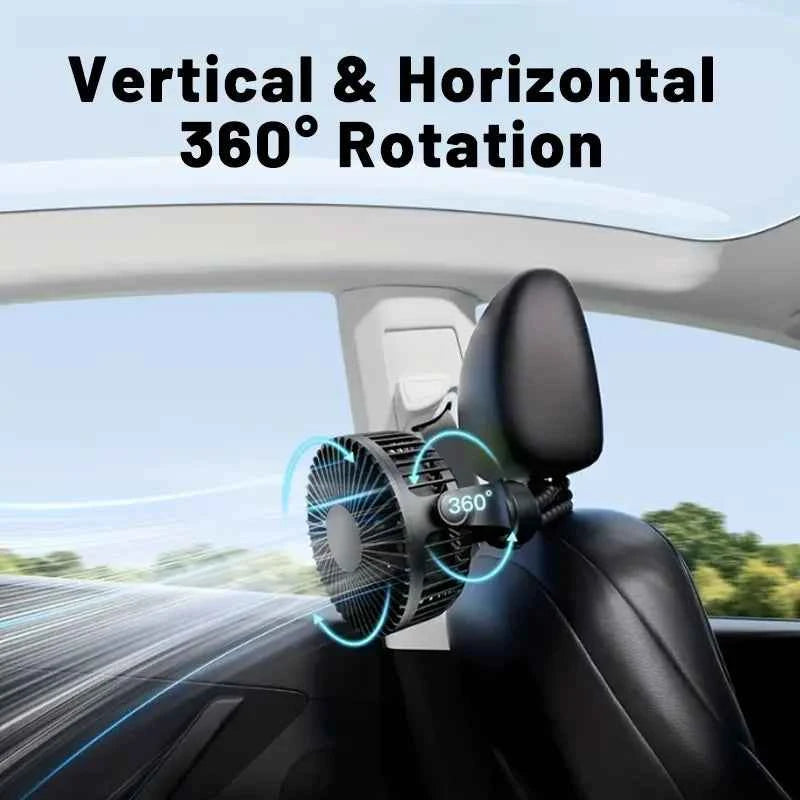 Portable Oscillating Pram Fan Mini Handheld Personal Car Seat Baby Fan with Flexible Tripod Clip-on USB Battery Operated