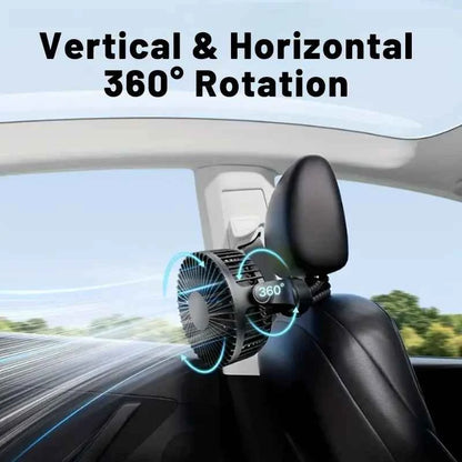 Portable Oscillating Pram Fan Mini Handheld Personal Car Seat Baby Fan with Flexible Tripod Clip-on USB Battery Operated