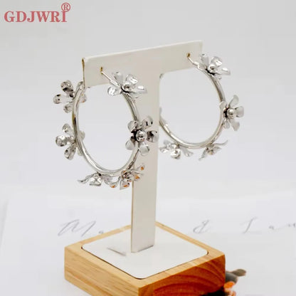 Fan Shape Earrings New Fashion Dubai Gold Color Drop Earrings French African Women Girls Party Gifts Wedding Jewelry Earring
