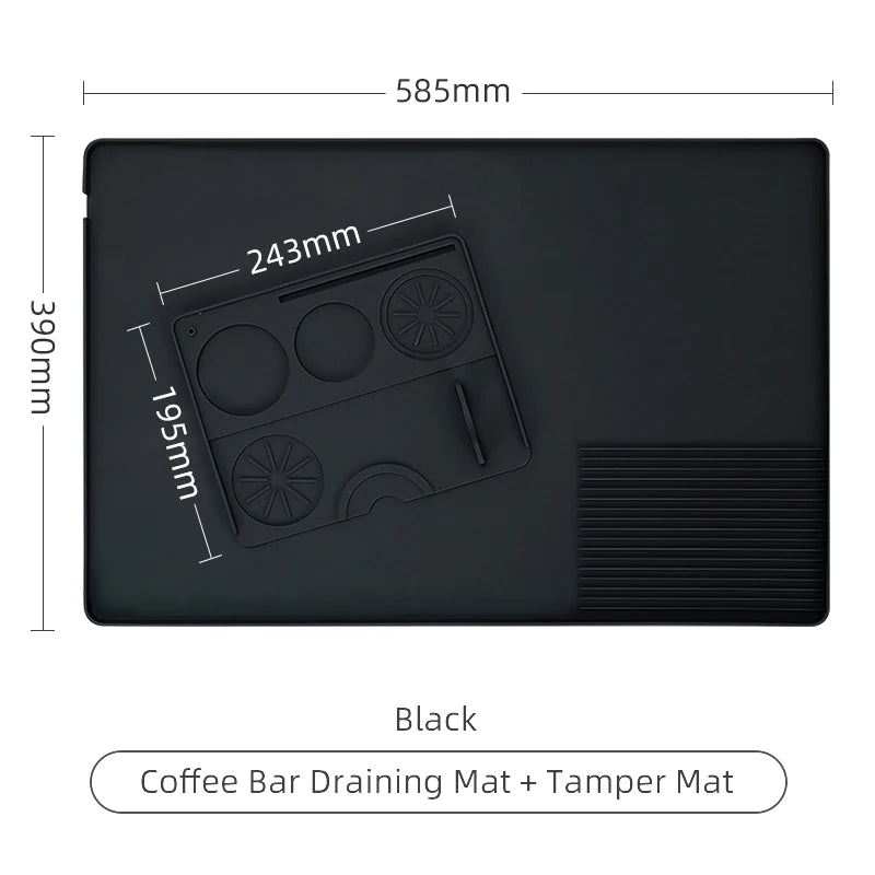 Coffee Tamper Mat Espresso Portafilter Station Silicone Bar Machine Pad Rubber Anti Slip Bar Kitchen Barista Tools Accessories - AMULET RING STORE