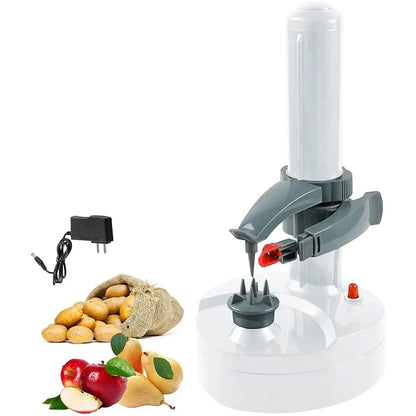 Electric Potato Peelers Automatic Rotating Apple Peeler Potato Peeling Machine Automatic Fruits Vegetables Kitchen Peeling Tool - AMULET RING STORE