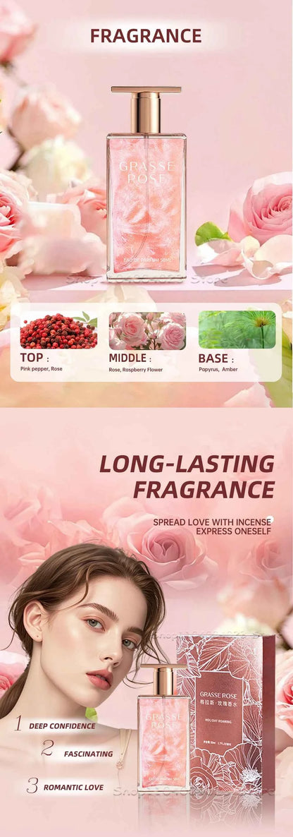 50ML GRASSE ROSE Eau de Parfum Spray Oriental Perfume For Women Long Lasting Fragrance Suitable For Daily Use Couple Gifts