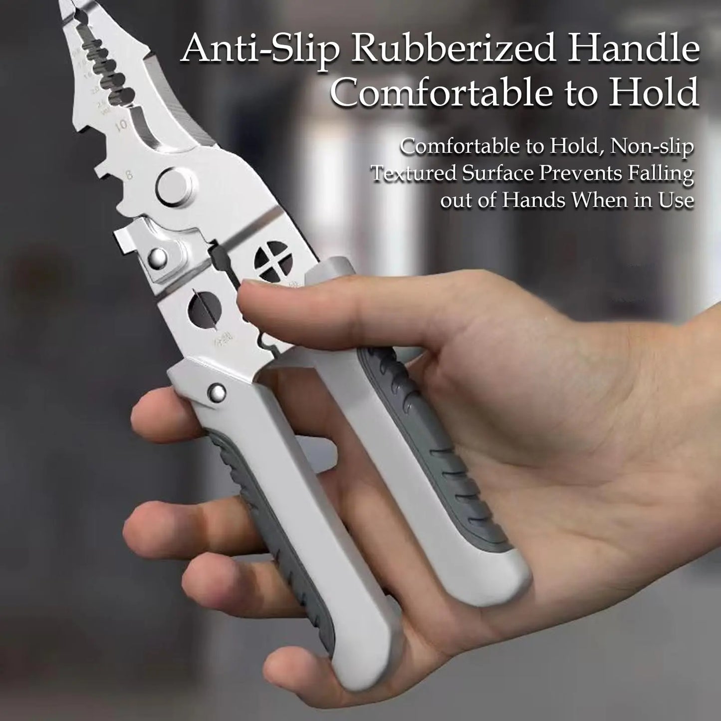 Multifunctional Electrician Pliers, 6-in-1 Wire Stripper Separator, Cutting and Crimping Tool for Cable Repair and Installation - AMULET RING STORE