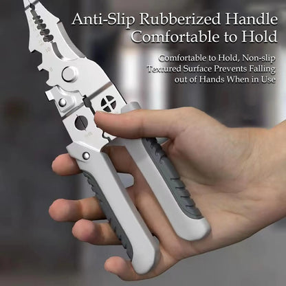 Multifunctional Electrician Pliers, 6-in-1 Wire Stripper Separator, Cutting and Crimping Tool for Cable Repair and Installation - AMULET RING STORE
