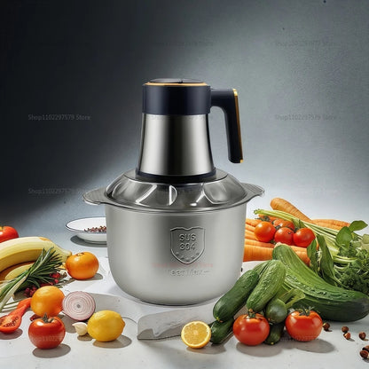 Multi-Function Stainless Steel Blender for Meat Fruits Veggies Food processors Five-speed Kitchen Electric Meat Grinder - AMULET RING STORE