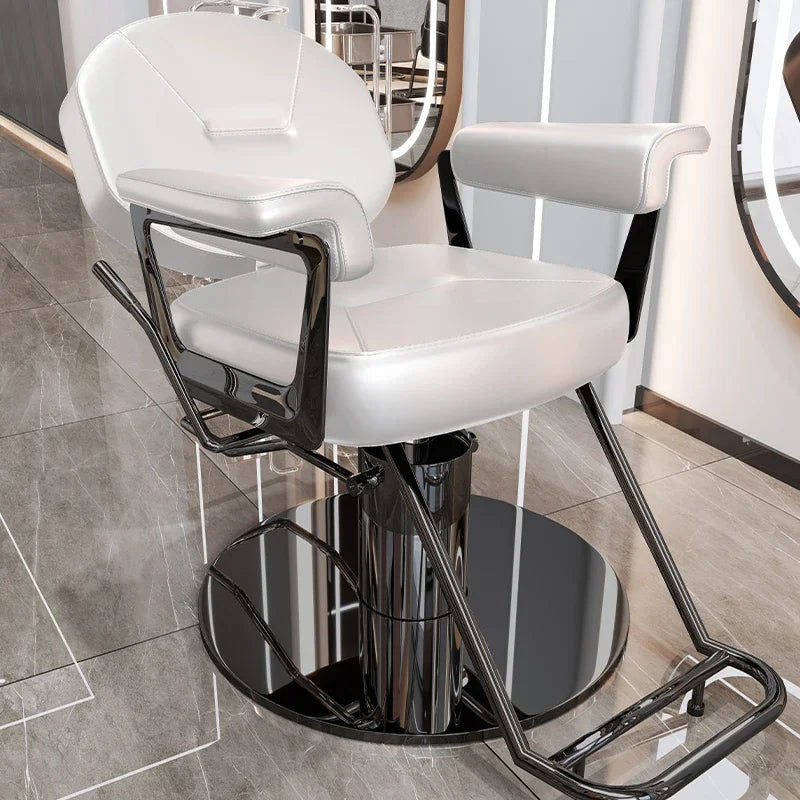 Comfortable Women Dressing Professional Barber Chair Swivel Advanced Trendy Barber Chairs Silla Leisure Design Salon Furniture