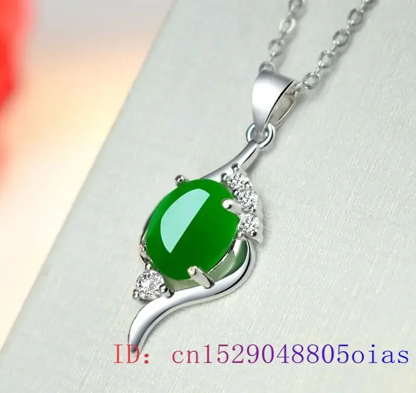 Jade Pendant Amulet Lucky Necklace Natural Gifts Hetian Women Fashion Chinese Chalcedony Jewelry Charm