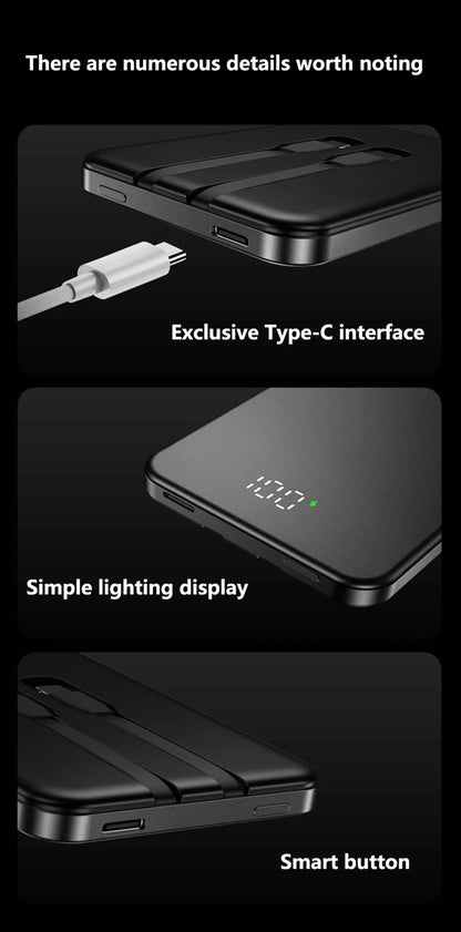 ONEPLUS 10000mAh Wireless Magnetic Power Bank Super Fast Charging Real Large Capacity Portable Battery Charger For iPhone Huawei - AMULET RING STORE