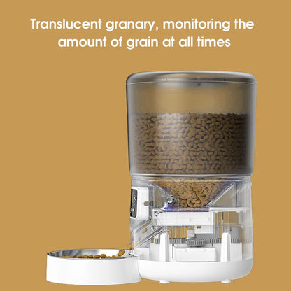 Pet Dog Automatic Feeder 4L Remote APP Timed Quantitative WIFI Intelligent Feeding Machine Cats & Dogs Universal Dog Accessories - AMULET RING STORE