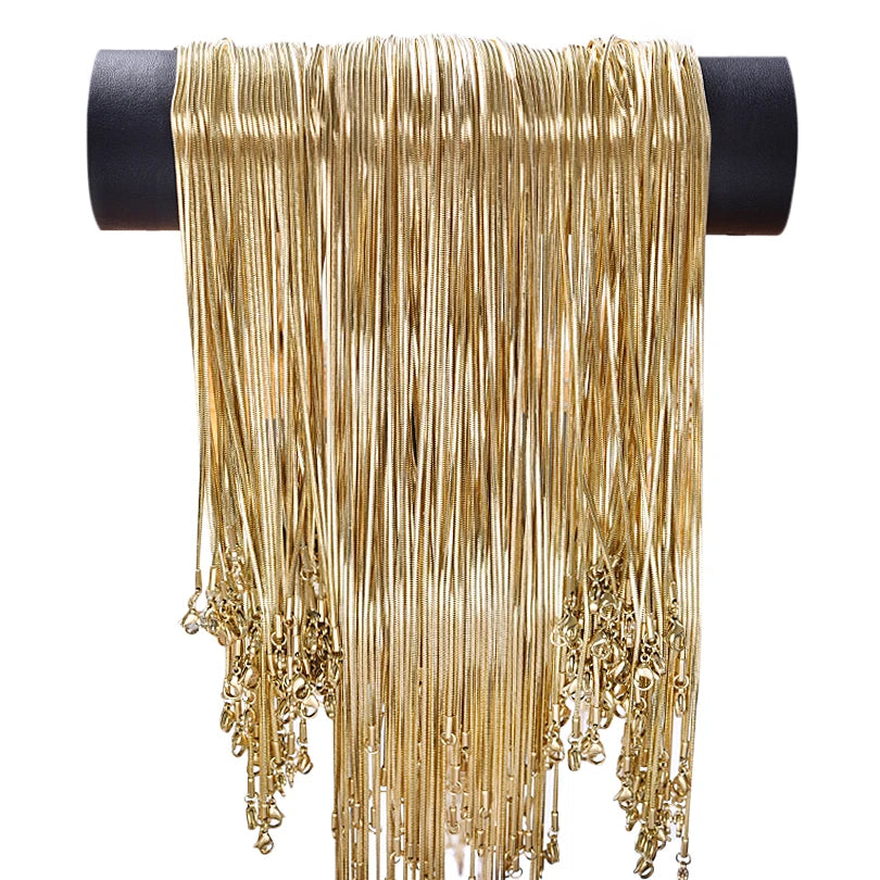 High Quality Vintage Stainless Steel Snake Chain For Women Men Accessories 45/50/60/70cm Long Necklace Jewelry Neck DIY Pendant - AMULET RING STORE