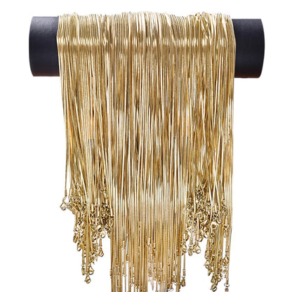 High Quality Vintage Stainless Steel Snake Chain For Women Men Accessories 45/50/60/70cm Long Necklace Jewelry Neck DIY Pendant - AMULET RING STORE