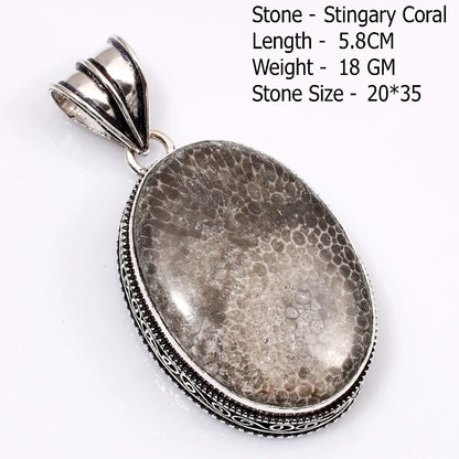 Genuine Labradorite Antique  Pendant Hand Made Women Jewelry Gift