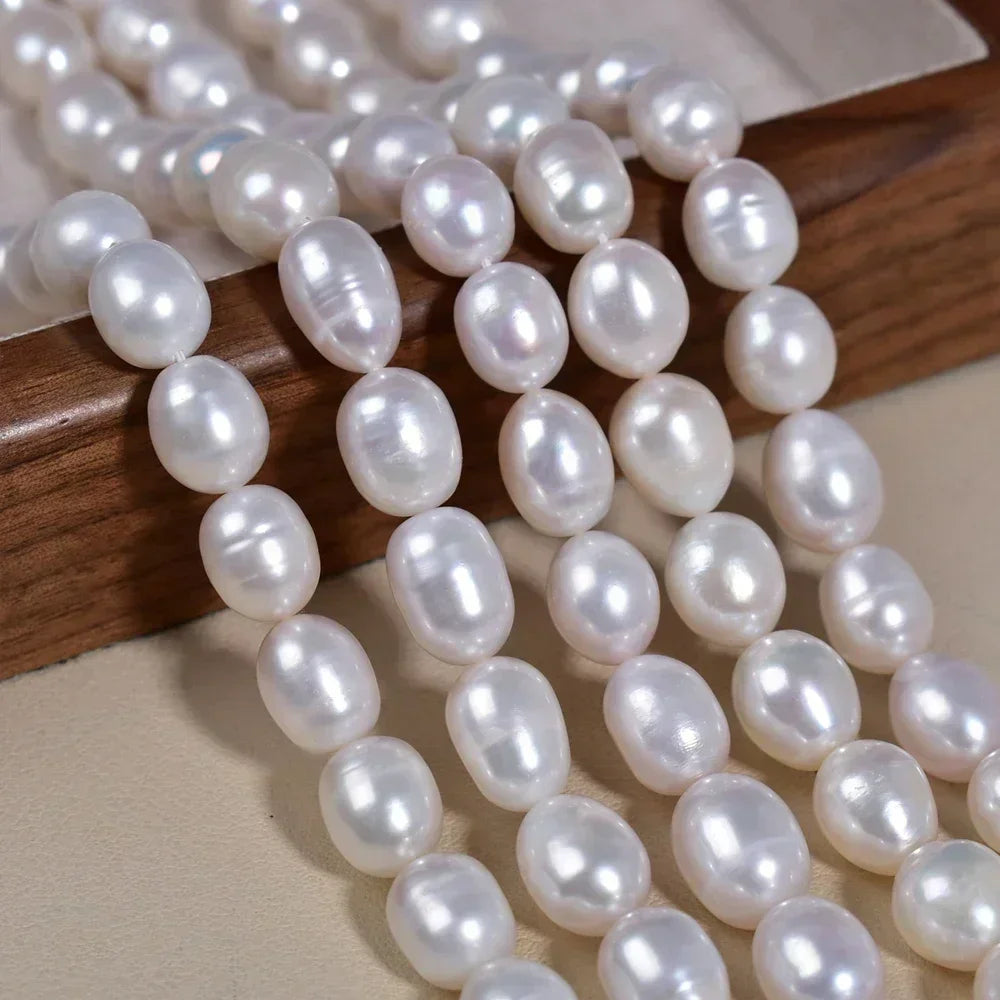 9-10-11mm AAAA Big Rice High Quality Natural Freshwater Pearl Rare Bead for Jewelry Make DIY Necklace Bracelet Accessory Factory - AMULET RING STORE