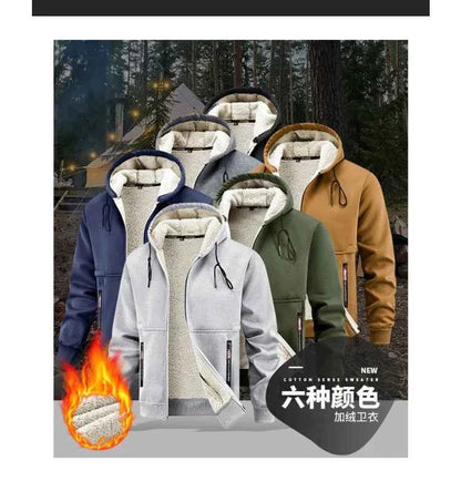 New Autumn and Winter Warm Jacket for Men, Thickened Lamb Wool, High-quality, Comfortable, Casual and Fashionable Jacket for Men