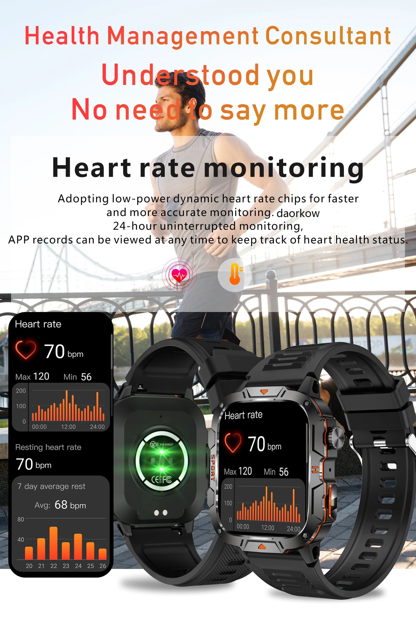 New Full Touch Smart Watch Men For Android Xiaomi Blood Pressure Oxygen Fitness Watch Waterproof LED Flashlight SmartWatch 2024 - AMULET RING STORE