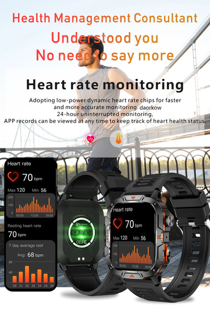 New Full Touch Smart Watch Men For Android Xiaomi Blood Pressure Oxygen Fitness Watch Waterproof LED Flashlight SmartWatch 2024 - AMULET RING STORE