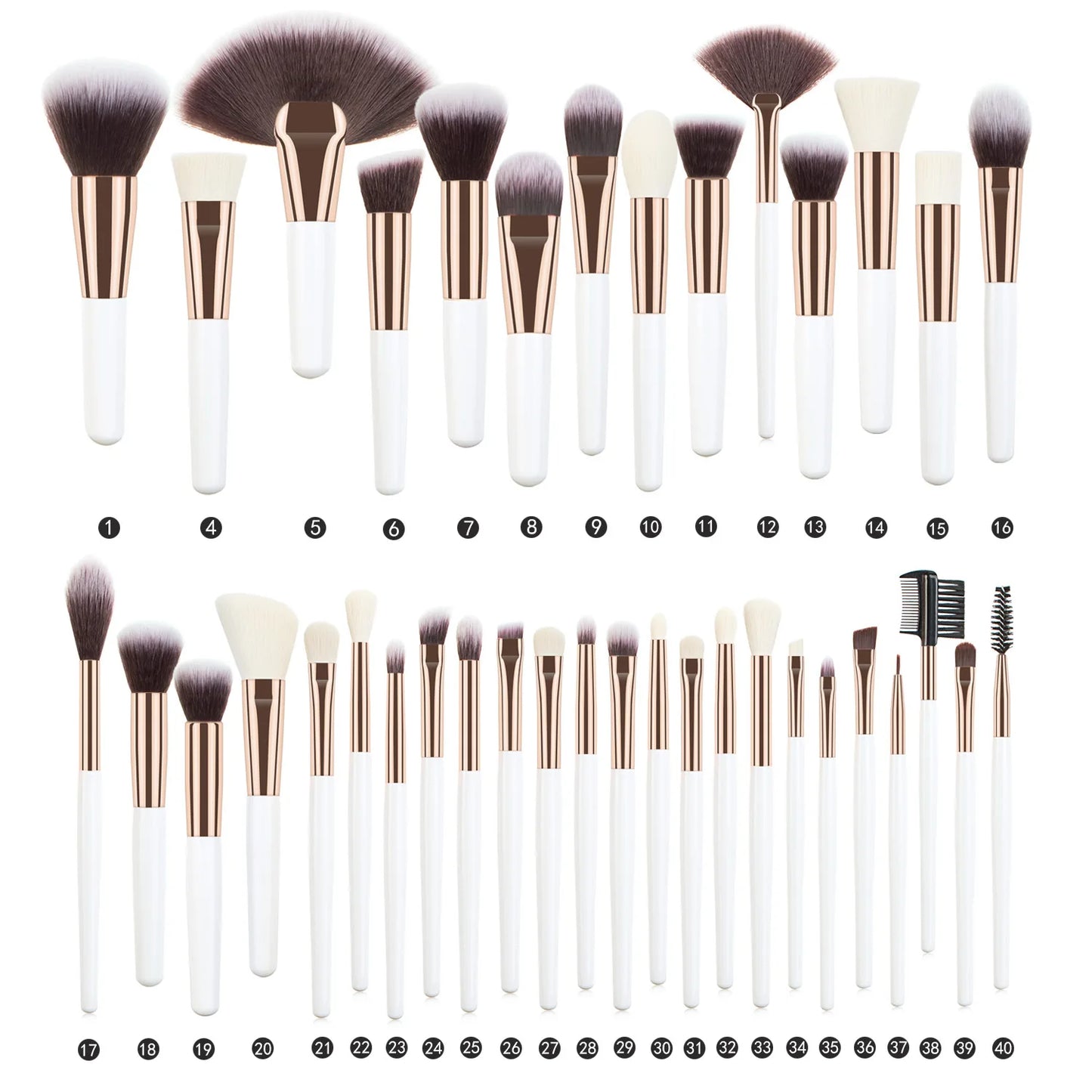 40makeup brush suit portable models full set makeup tools powder brush powder foundation brush eye shadow brush - AMULET RING STORE