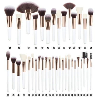 40makeup brush suit portable models full set makeup tools powder brush powder foundation brush eye shadow brush - AMULET RING STORE