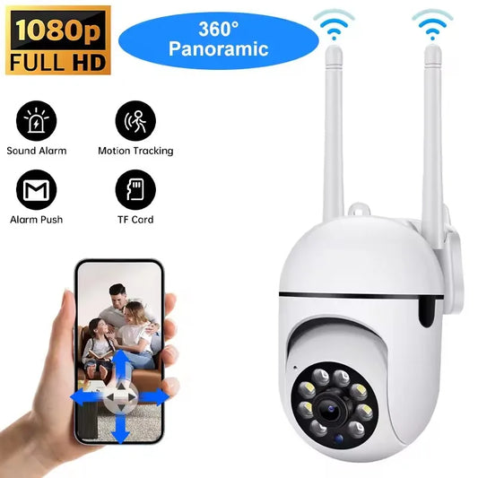 3MP WiFi Camera Home PTZ IP Camera Color Night Vision Audio Wireless Surveillance Camera Automatic Home Tracking Security CCTV C - AMULET RING STORE