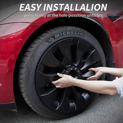 4PCS Hub Cap Performance Replacement Wheel Cap Automobile Full Rim Cover Accessories for Tesla Model 3 18 Inch Hubcap 2018-2023