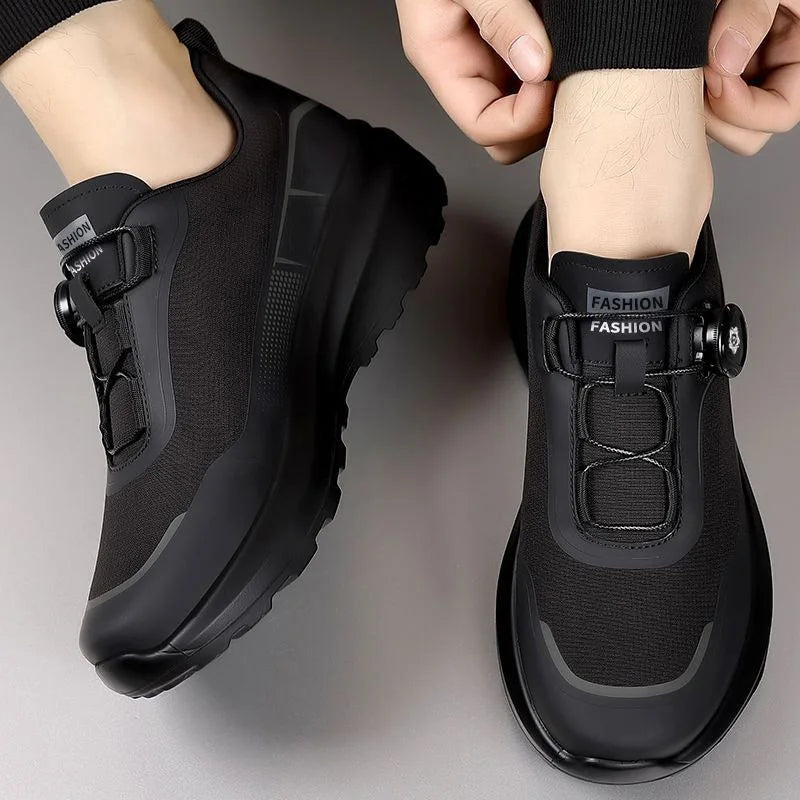Fashion Casual Men's Shoes Designer Rotating Buckle Men Sneakers Thick-Soled Comfortable Outdoor Walking Shoes Zapatillas Hombre