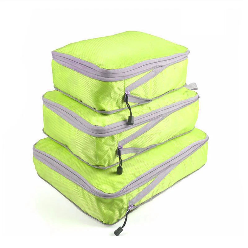 Travel Compression Packing Cubes Suitcase Luggage Organizer Set Zipper Foldable Storage Bag for Clothes Shoes Travel Accessories - AMULET RING STORE