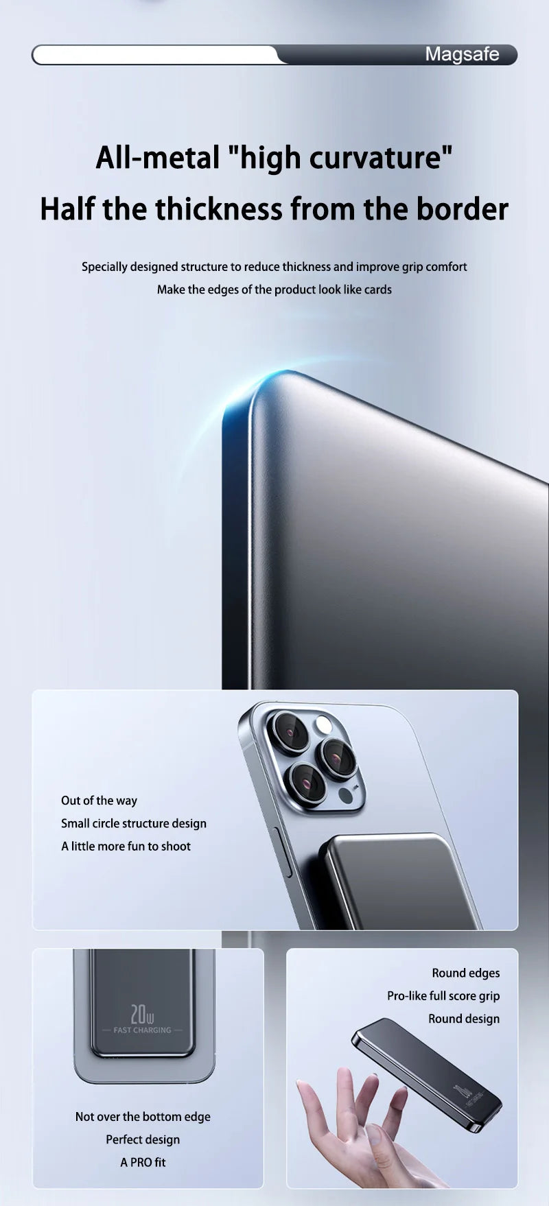 Oneplus 50000mAh Magnetic Power Bank Wireless Portable Charger Large Capacity Fast Charge Backup Battery For IPhone Samsung New - AMULET RING STORE