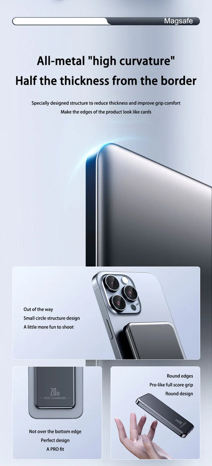 Oneplus 50000mAh Magnetic Power Bank Wireless Portable Charger Large Capacity Fast Charge Backup Battery For IPhone Samsung New - AMULET RING STORE