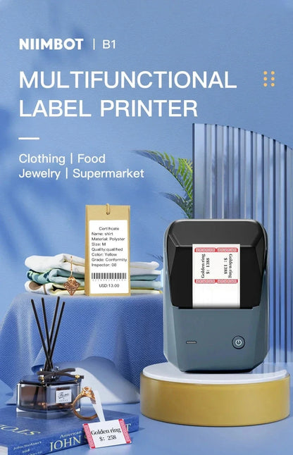 Niimbot B1 Mini Portable Thermal Printer Self-Adhesive Sticker Label Maker Pocket Printer Labeling Machine