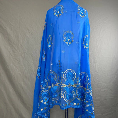 Sale 2025 New Dubai Islam Embroidered Shawl Soft Wool Jersey Hijab for Muslim Women Long Style New African Net for Spring Summer - AMULET RING STORE