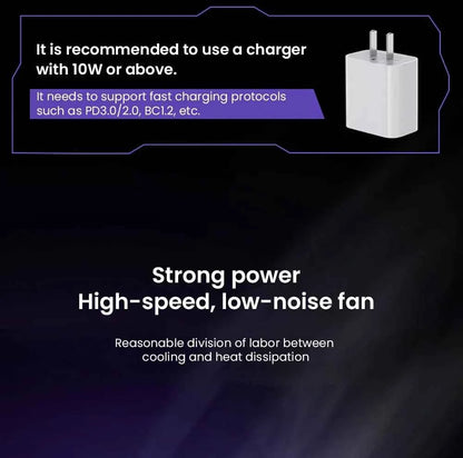 Mobile Phone Semiconductor Cooler "6"Shaped Semiconductor Cooling Fan Radiator for IOS Android SL33 Back-clip Magnetic Heat Sink