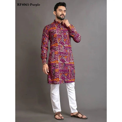 2025 Men's Clothing Stand Collar Golden Print Long Sleeve Shirt Trendy Hip Hop Casual Clothes Ethnic Style Mid-Length Top